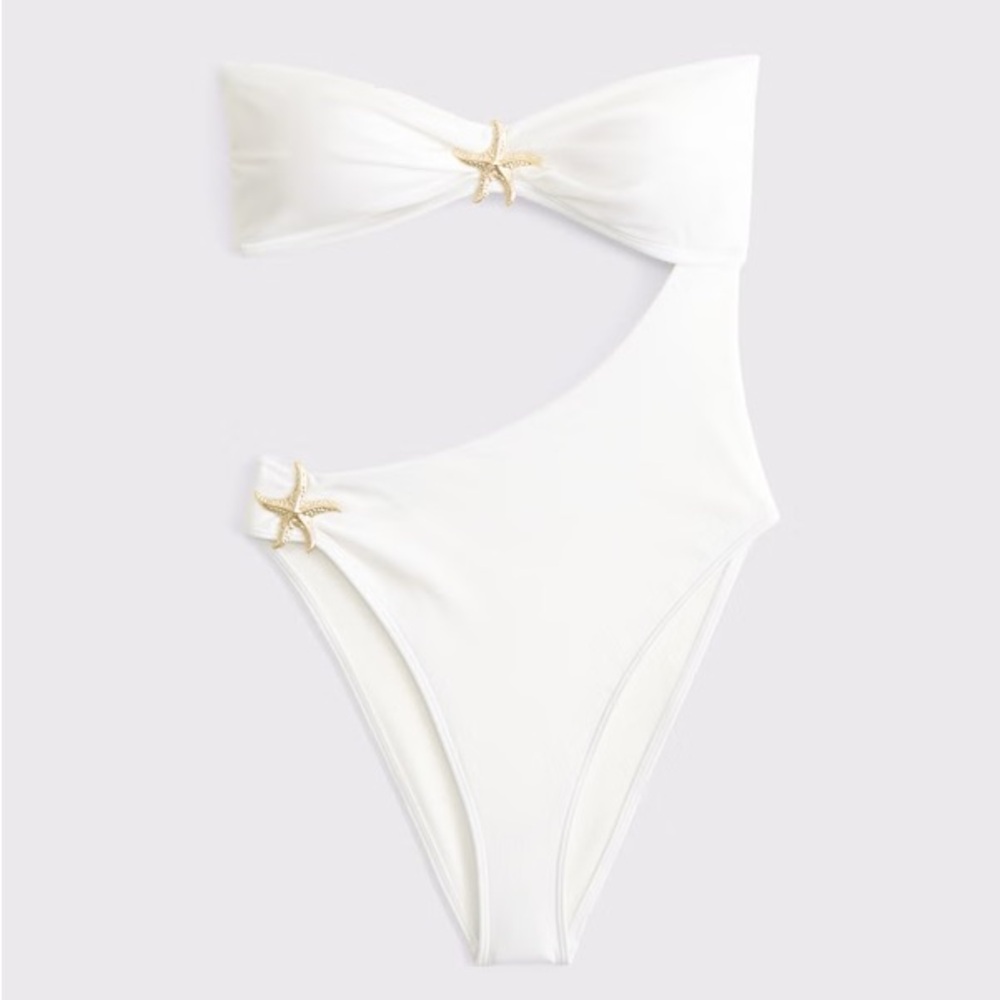 Abercrombie & Fitch White One-Piece Swimsuit